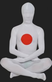 Drapeau du Japan morph suit élasthanne lycra zentai seconde peau