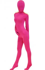 Rose élasthanne lycra déguisement seconde peau rivets