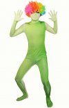 Vert dégradé élasthanne lycra déguisement zentai lunettes spiderman