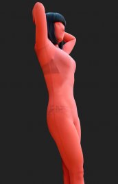 Combis intégrale rouge pastèque modal unisexe costume seconde peau