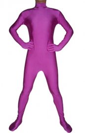 Costume zentaï fuchsia spandex lycra sans la cagoule