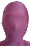 Violet pale seconde peau masque spandex lycra cagoule