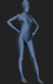 Gris ardoise combinaison intégrale élasthanne lycra zentai