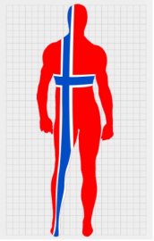 Drapeau de la Norvège morph suit seconde peau