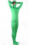 Vert ouverture visage déguisement seconde peau