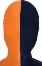 Divisé seconde peau masque orange marine