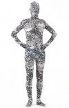 Gris léopard élasthanne lycra déguisement seconde peau