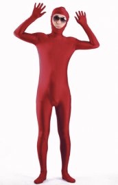 Bourgogne ouverture visage déguisement seconde peau spandex lycra