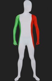 Drapeau italien morph suit élasthanne lycra zentai seconde peau