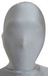 Argent gris seconde peau masque Spandex lycra seconde peau cagoule