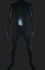 Noir serpent motif brillant métallique combinaison intégrale unisexe déguisement seconde peau avec cagoule