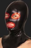Halloween cagoule rouge noire ouvertures yeux bouche