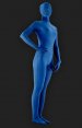 Costume zentai bleu marine combi intégrale lycra spandex soie unisexe