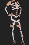 Noir squelette ensemble 3 pièces