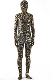 Noir or vague motif brillant morph zentai suit