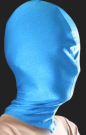 Bleu cile lycra seconde peau morph body suit cagoule