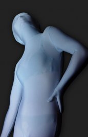 Bleu clair combinaison intégrale unisexe spandex lycra costume seconde peau