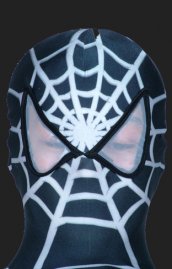 Blanc noir Spider Man cagoule
