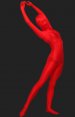 Costume zentai rouge lycra spandex unisexe seconde peau