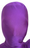Violet seconde peau masque spandex lycra seconde peau cagoule