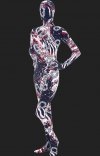 Abstrait multicouleur combinaison intégrale élasthanne lycra unisexe déguisement seconde peau