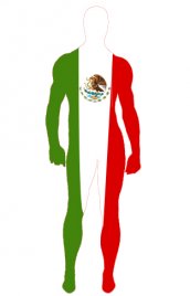 Drapeau du Mexique élasthanne lycra costume déguisement