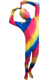 Néon multicouleur déguisement zentai élasthanne lycra combi intégrale suit