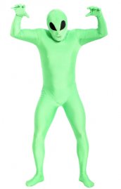Vert extraterrestre zentai costume seconde peau