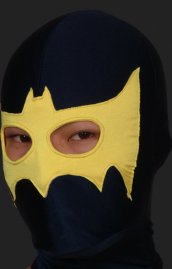 Noir jaune Batman cagoule ouvertures aux yeux