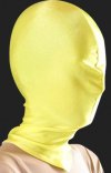 Jaune lycra seconde peau morph body suit cagoule