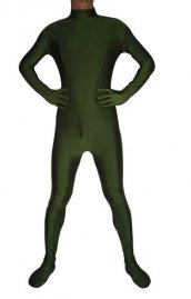 Vert foncé spandex lycra catsuit (Sans la cagoule ni des gants)