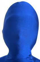 Bleu royal foncé seconde peau masque spandex lycra cagoule