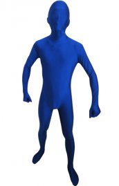 Bleu royal foncé spandex lycra déguisement seconde peau