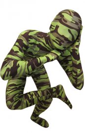 Camouflage vert noir élasthanne lycra seconde peau