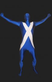 Drapeau de l'Ecosse morph suit combi intégrale élasthanne lycra unisexe zentai