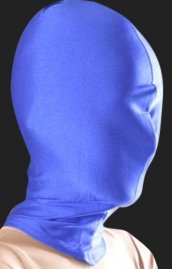 Cagoule bleue zentai morph body suit lycra spandex