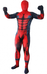 Deadpool motif effet 3d spandex lycra costume seconde peau