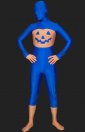 Halloween! Bleu royal citrouille lycra élasthanne unisexe déguisement seconde peau