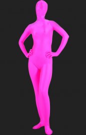 Fuchsia combinaison intégrale monochrome spandex lycra original costume seconde peau