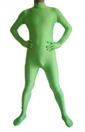 Vert clair spandex lycra catsuit (Sans la cagoule ni des gants)