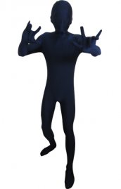 Costume zentai bleu foncé spandex lycra déguisement seconde peau