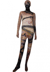 Momie zentai costume imprimé élasthanne lycra déguisement seconde peau