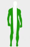 Drapeau du Nigeria élasthanne lycra costume seconde peau