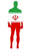 Drapeau d'Iran élasthanne lycra déguisement seconde peau