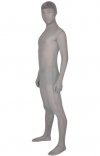 Gris soie synthétique lycra transparente déguisement seconde peau