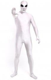 Blanc extraterrestre déguisement seconde peau
