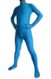 Bleu ciel spandex lycra catsuit (sans cagoule)