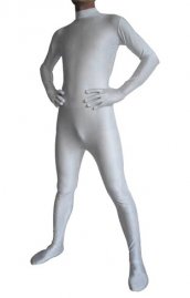 Argent spandex lycra catsuit (Sans la cagoule ni des gants)