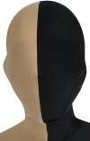 Divisé seconde peau masque noir carnation