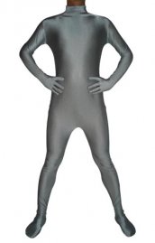 Gris spandex lycra catsuit (Sans la cagoule ni des gants)